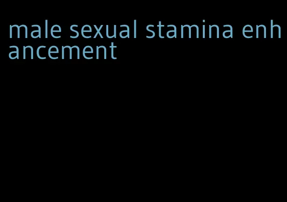 male sexual stamina enhancement